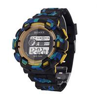 Men\'s Sport Watch Digital Watch Chinese Digital Silicone Band Black