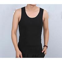 mens casualdaily simple summer tank top solid strap sleeveless cotton  ...