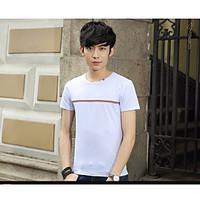 mens casualdaily vintage simple summer t shirt solid round neck short  ...