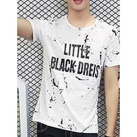 mens casualdaily simple t shirt print round neck short sleeve cotton t ...