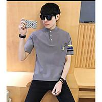 mens daily casual simple summer t shirt solid round neck short sleeve  ...