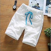 mens high waist micro elastic straight pants simple relaxed pure color ...