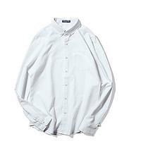 mens officecareer other daily casual simple spring shirt solid button  ...