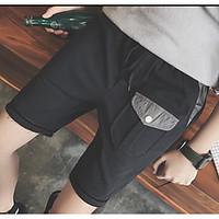 mens high rise inelastic shorts pants simple straight solid