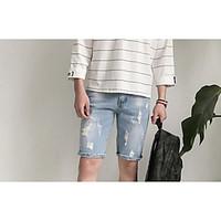 mens mid rise inelastic shorts pants simple loose pure color solid