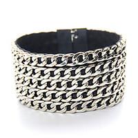 Men\'s Bangles Jewelry Fashion Punk Leather Alloy Round Jewelry For Special Occasion Sports 1pc