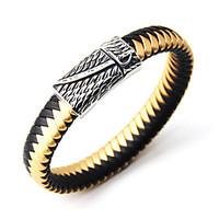 mens bangles jewelry fashion punk leather alloy round jewelry for spec ...