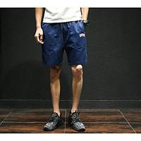 mens mid rise micro elastic shorts pants street chic straight solid