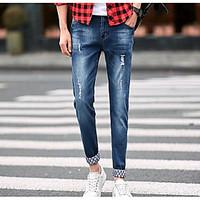 mens mid rise strenchy skinny pants street chic slim solid