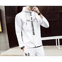 mens casualdaily hoodie solid hooded strenchy cotton long sleeve sprin ...