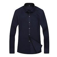 mens work simple summer shirt solid square neck long sleeve cotton opa ...