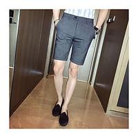 mens mid rise strenchy shorts pants simple loose solid