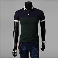 mens short sleeve polo cotton casual