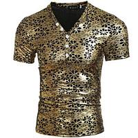 mens short sleeve t shirt polyester casual sport solid