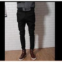 mens mid rise inelastic chinos pants street chic slim skinny solid