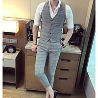 mens mid rise inelastic chinos pants simple slim others plaid