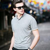 mens work simple shirt solid square neck long sleeve blue red white gr ...