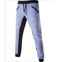 mens mid rise strenchy sweatpants pants active loose slim solid