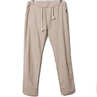 mens mid rise micro elastic chinos sweatpants pants active loose strai ...