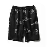 Men\'s Mid Rise strenchy Shorts Pants, Active Relaxed Animal Pattern Animal Print