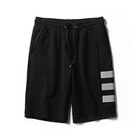 mens mid rise strenchy shorts pants active relaxed stripe striped