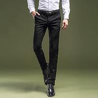 mens low rise micro elastic suit chinos pantsstreet chic vintage simpl ...