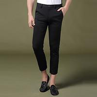 mens low rise micro elastic suit chinos pantsstreet chic vintage simpl ...