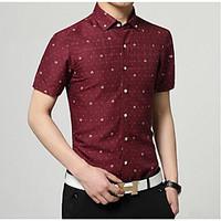 mens plus size simple summer shirt geometric shirt collar short sleeve ...