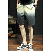 mens mid rise micro elastic shorts pants simple straight rainbow