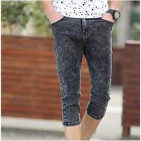 mens mid rise strenchy jeans pants simple skinny solid