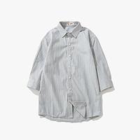 mens going out simple shirt striped square neck length sleeve cotton