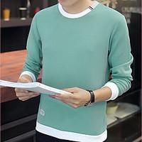 mens plus size casualdaily sports going out active simple sweatshirt p ...