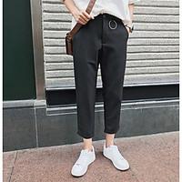 mens mid rise micro elastic business pants simple straight solid