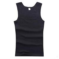 Men\'s Casual/Daily Simple Tank Top, Solid Strap Sleeveless Cotton