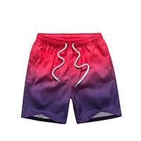 mens loose shorts pants beach sports simple boho active rainbow mid ri ...