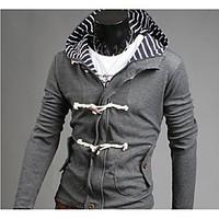 mens long sleeve hoodie sweatshirt cotton solid