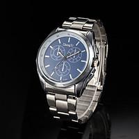 Men\'s Business Style Silver Alloy Quartz Wrist Watch (Assorted Colors) Cool Watch Unique Watch Fashion Watch