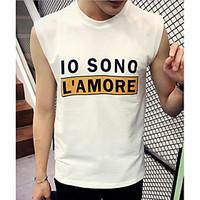 mens daily simple t shirt quotes sayings round neck sleeveless cotton