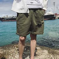 mens mid rise micro elastic shorts pants simple relaxed solid