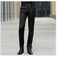 mens mid rise micro elastic chinos pants street chic loose solid