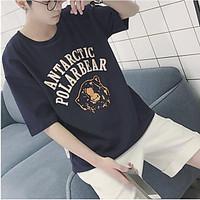 mens casualdaily simple summer t shirt print letter round neck length  ...