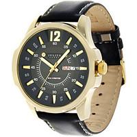 Men\'s Fashion Watch Quartz Calendar Water Resistant / Water Proof Leather Band Casual Black Brown