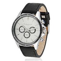 Men\'s Sport Watch Fashion Watch Bracelet Watch Quartz Water Resistant / Water Proof Genuine Leather Band Black Brown Gold