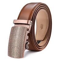 Men\'s Genuine Leather Waist Belt Fashion/Business/Dress/Casual Light Brown Belts