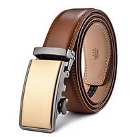 Men\'s Genuine Leather Waist Belt Fashion/Business/Dress/Casual Light Brown Belts