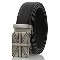 Men\'s Genuine Leather Waist Belt Fashion/Business/Dress/Casual Black Belts