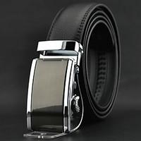 Men\'s Genuine Leather Waist Belt Fashion/Business/Dress/Casual Black Belts