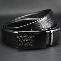 Men\'s Genuine Leather Waist Belt Fashion/Business/Dress/Casual Black Belts