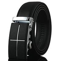 Men\'s Genuine Leather Waist Belt Fashion/Business/Dress/Casual Black Belts