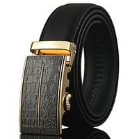 Men\'s Genuine Leather Waist Belt Fashion/Business/Dress/Casual Black Belts